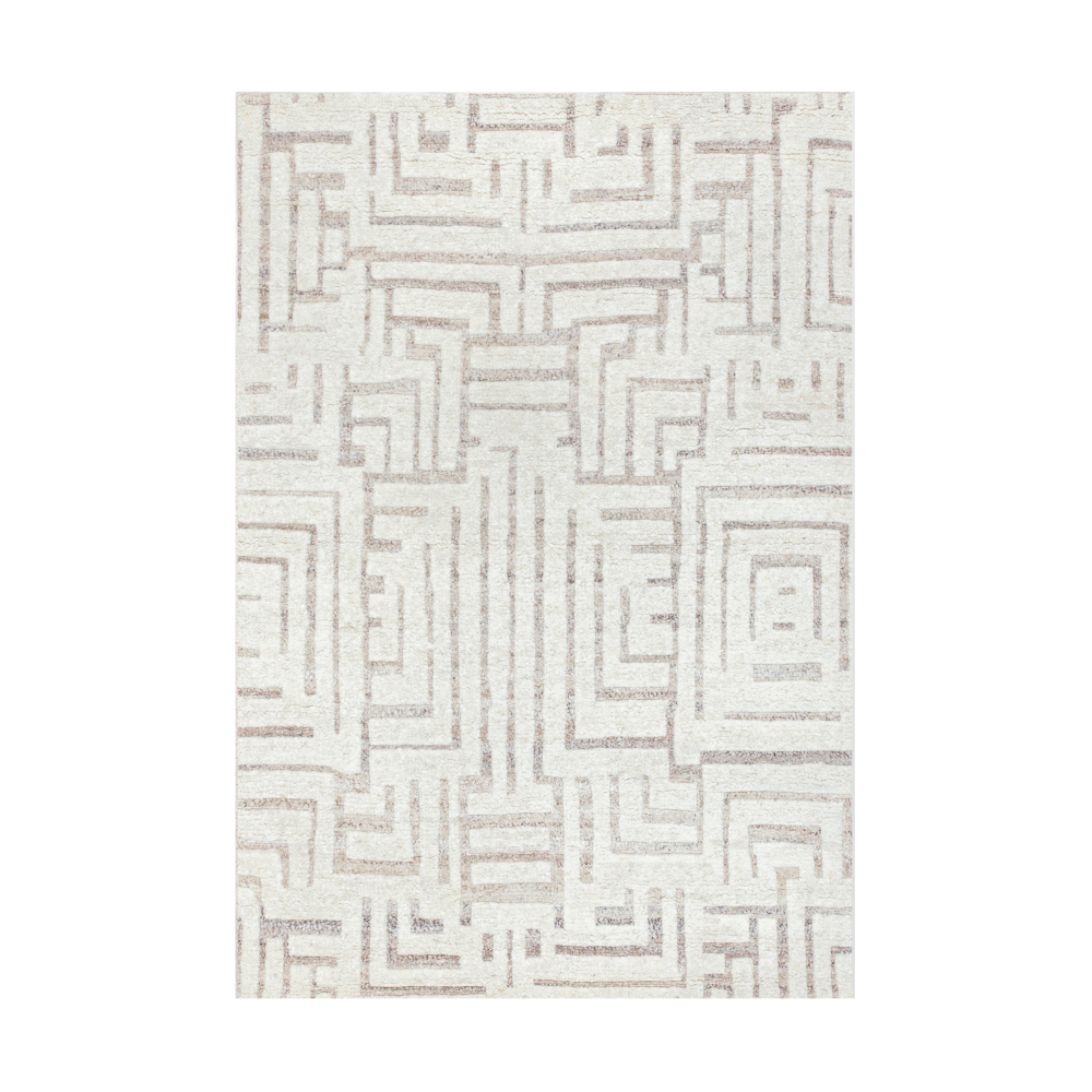 Viby ullmatta, Ivory-brown, 170x240 cm