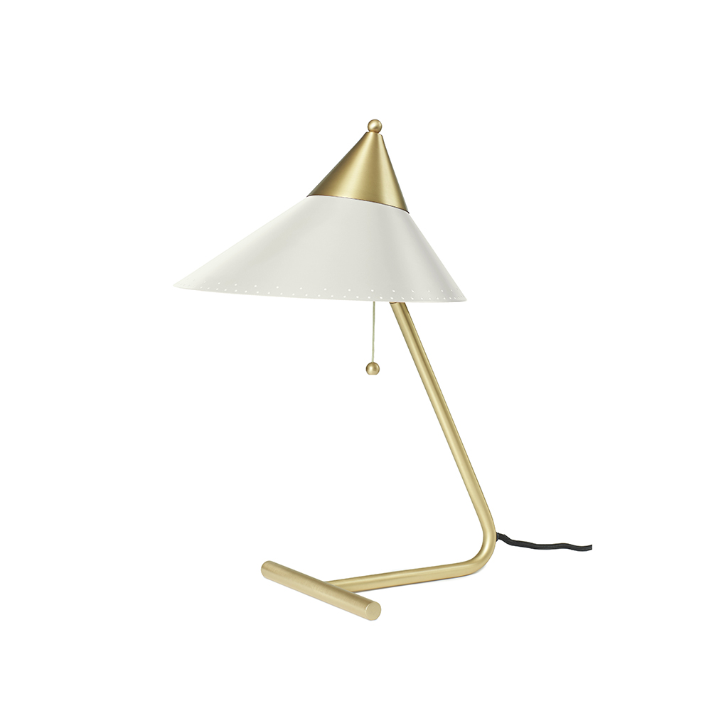Brass Top bordslampa, warm white, mässingsstativ