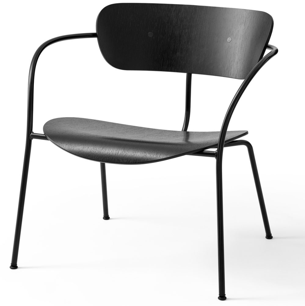 Pavilion stol AV5, Svartlackerad ek