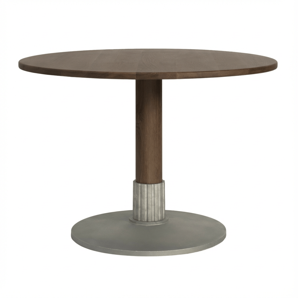 Tock Table matbord, Mörk ek, Ø110x76 cm