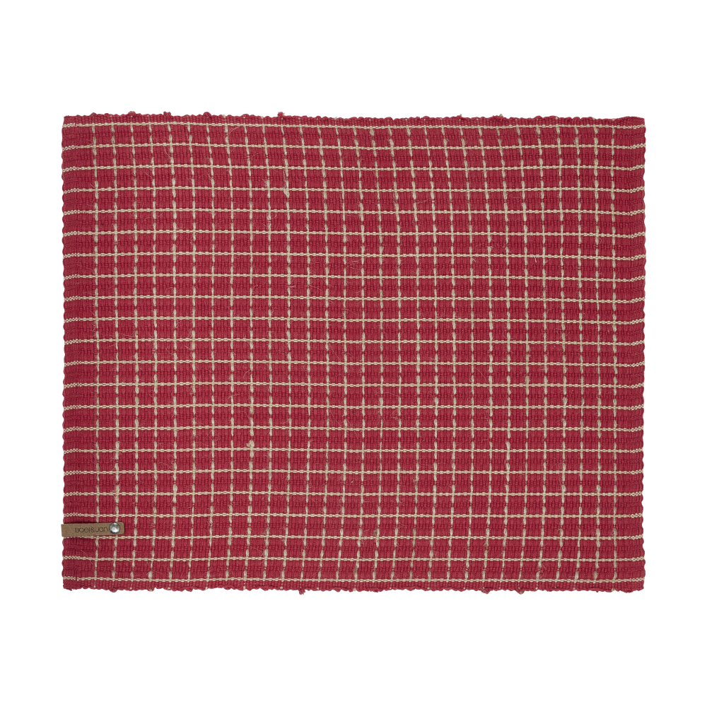 Tällberg bordstablett 35x45 cm, Röd-natur
