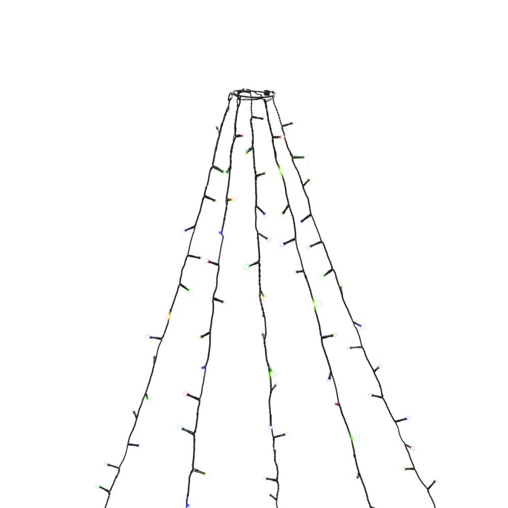 Konstsmide 6480-520 Julgransslinga frostad LED, färgad, grön kabel 180 cm