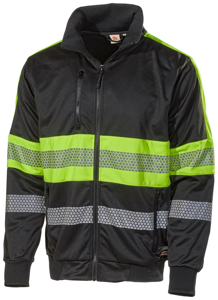 L.Brador 6112P Varseltröja svart/hi-vis gul, klass 1 5XL