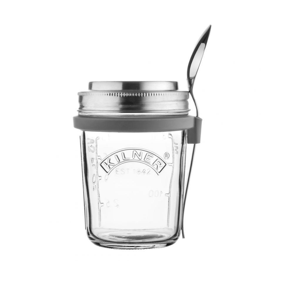 Frukostset glasskål + sked, 0,35 L