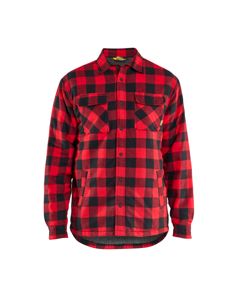 FLANELLSKJORTA 4704 1168 PILEFODRAD RÖD/SVART XXL