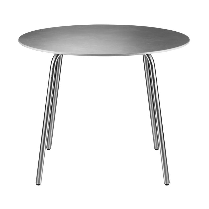 M21 Teglgård trädgårdsbord Ø90 cm, Stone-stainless steel