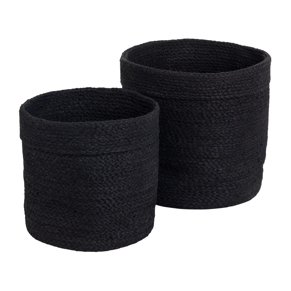 Elin förvaringskorg 2-pack, Svart