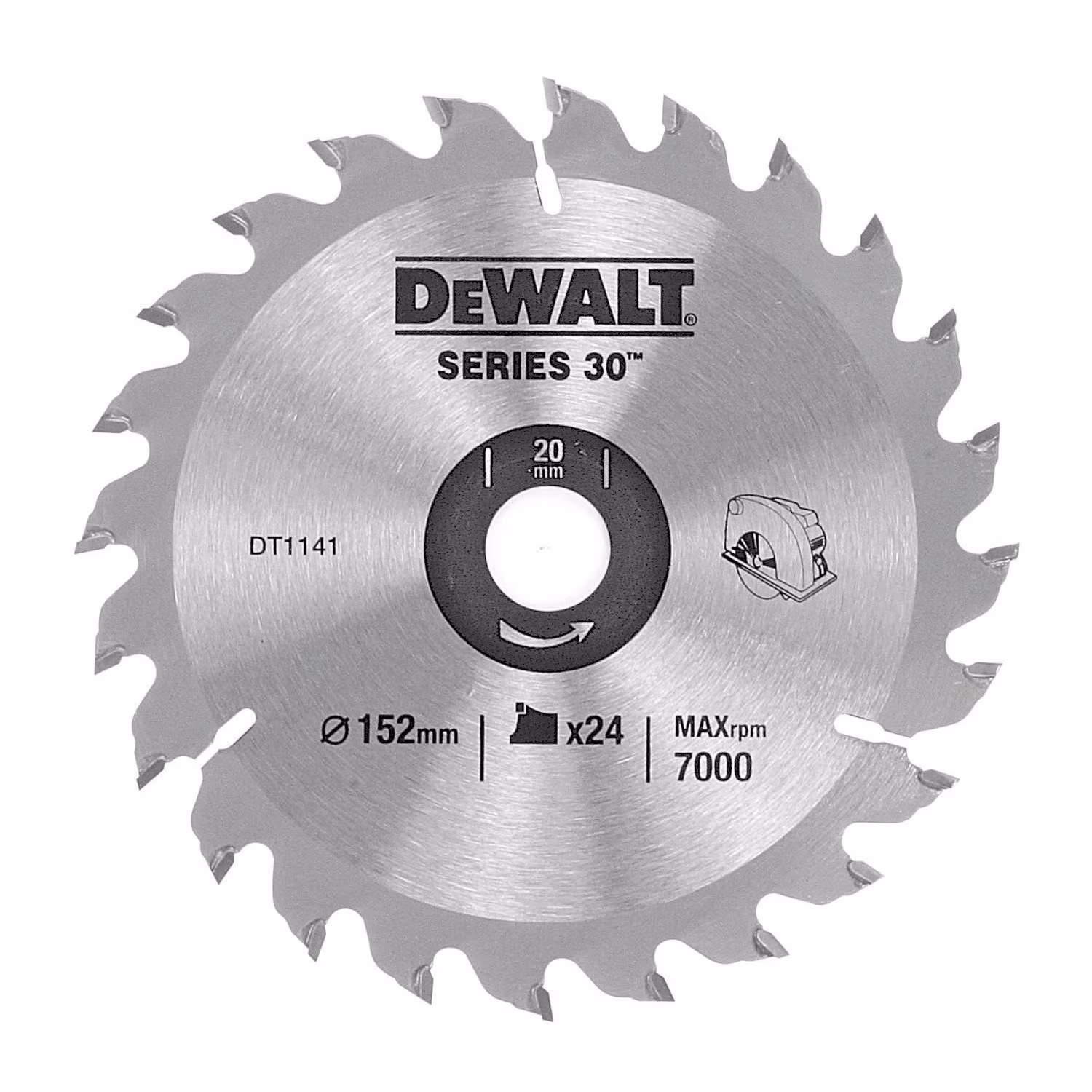 Kjøp Dewalt Sirkelsagblad for tre med spiker, DT1953, 216x30 mm, 40T