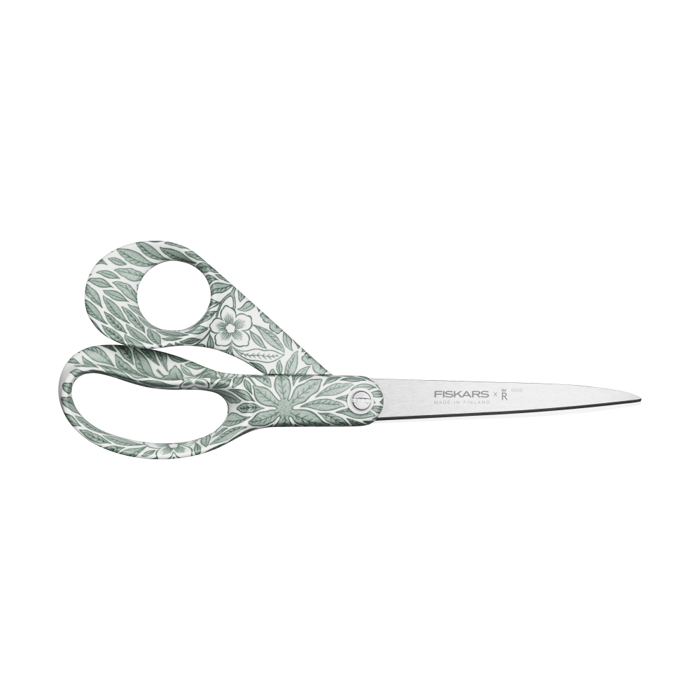Fiskars x Rörstrand universalsax, Ostindia Floris grön, 21 cm