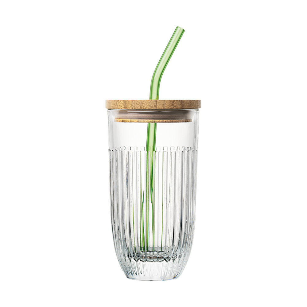 Ouessant smoothieglas med lock och sugrör 43 cl, Transparent