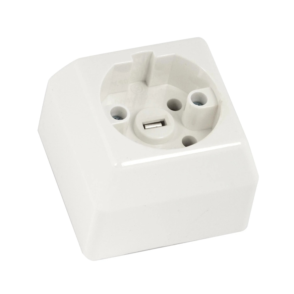 Spisuttag Utanpåliggande Perilex 3-Pol 16A 400V Vit Gelia