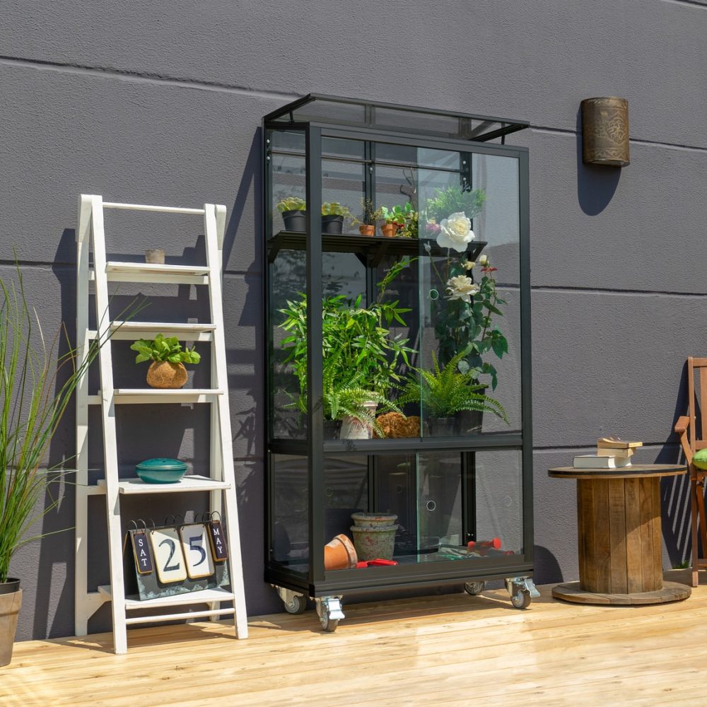 Vitavia Urban 350 Växthus Härdat Glas - 0,35 m2 Svart
