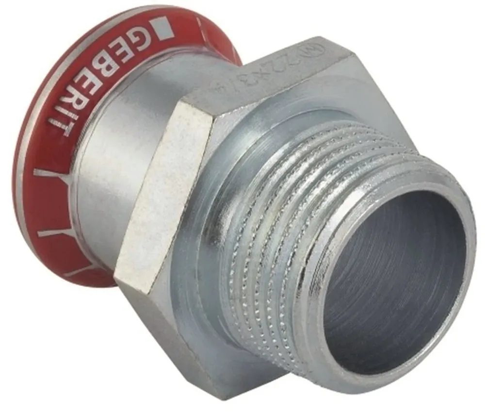 Geberit 1551130 Övergångsmuff 76,1 x 65 mm, utv. gänga Utvändig gänga