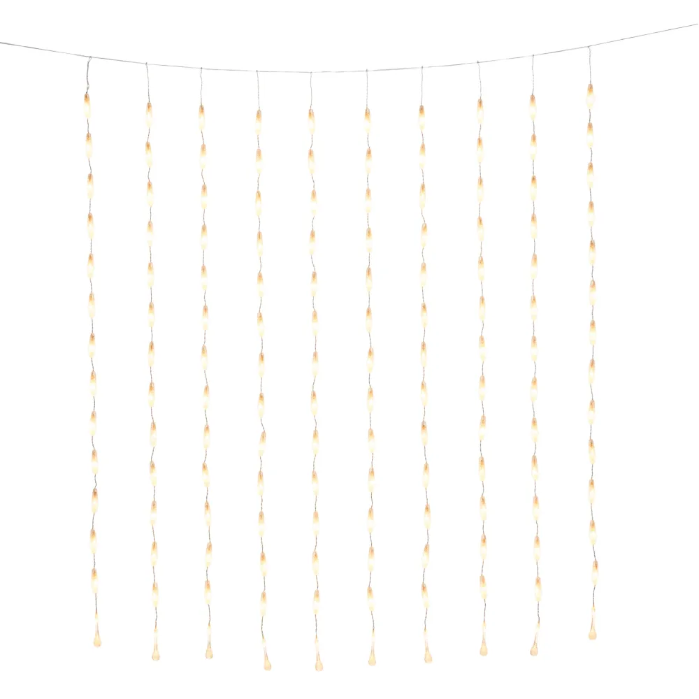 Konstsmide 4052-803 Ljusslinga gardin av droppar, amber 200x200 cm