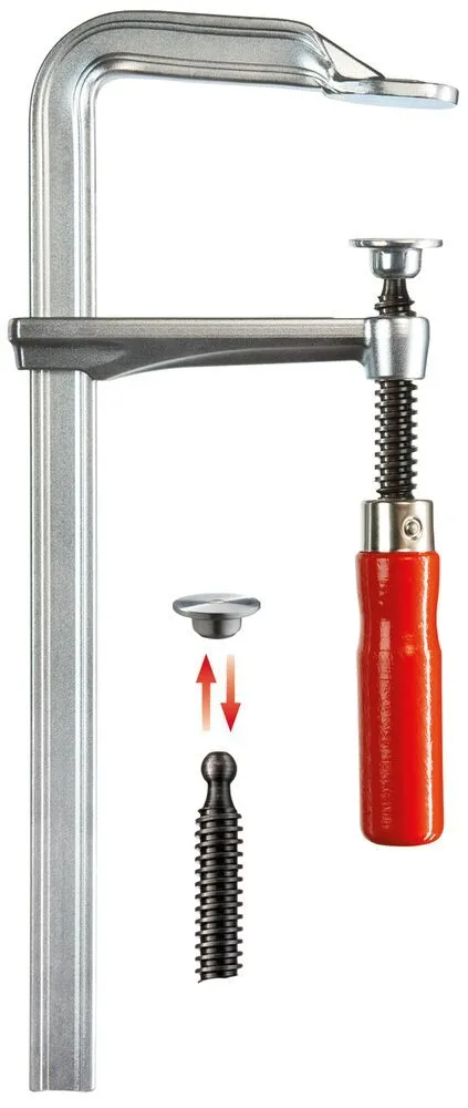 Bessey GZ12 Skruvtving Kulledande tryckbrickor som skyddar Spännvidd 120 och djup 60 mm