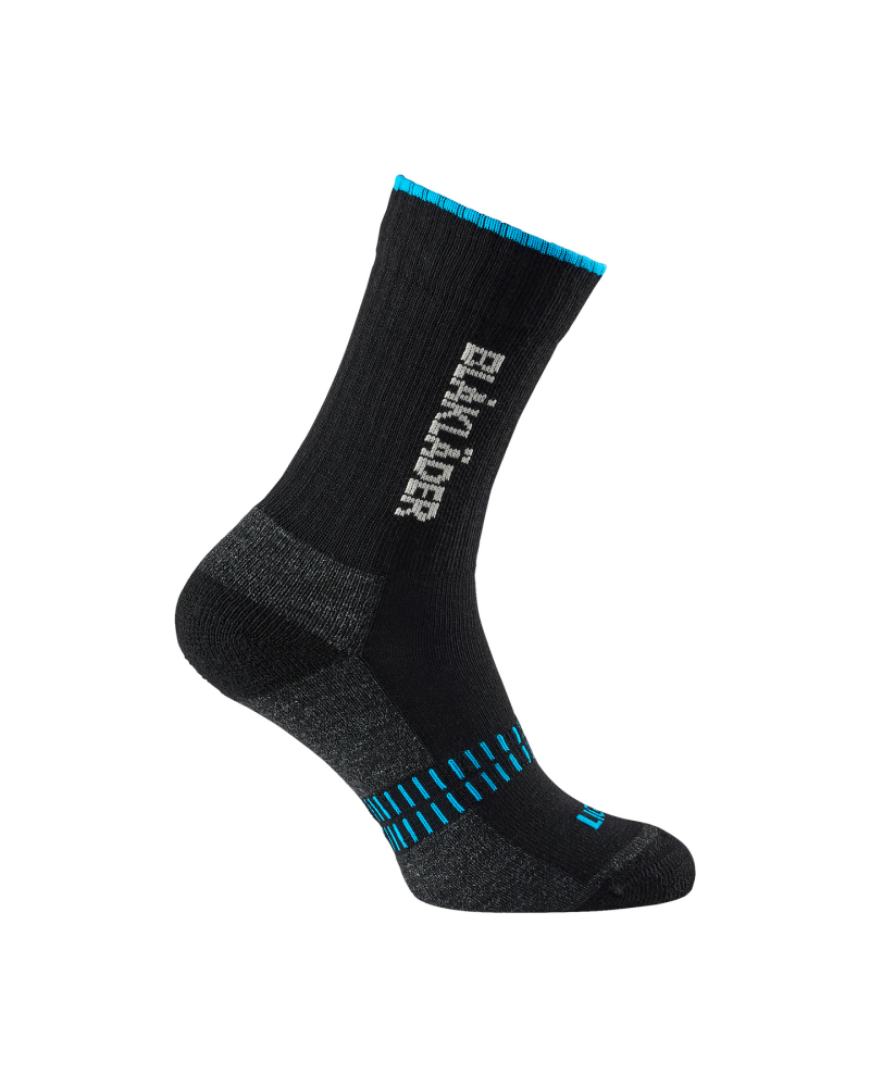 SOCKA 2191 LIG SV/NEONBLÅ45-48