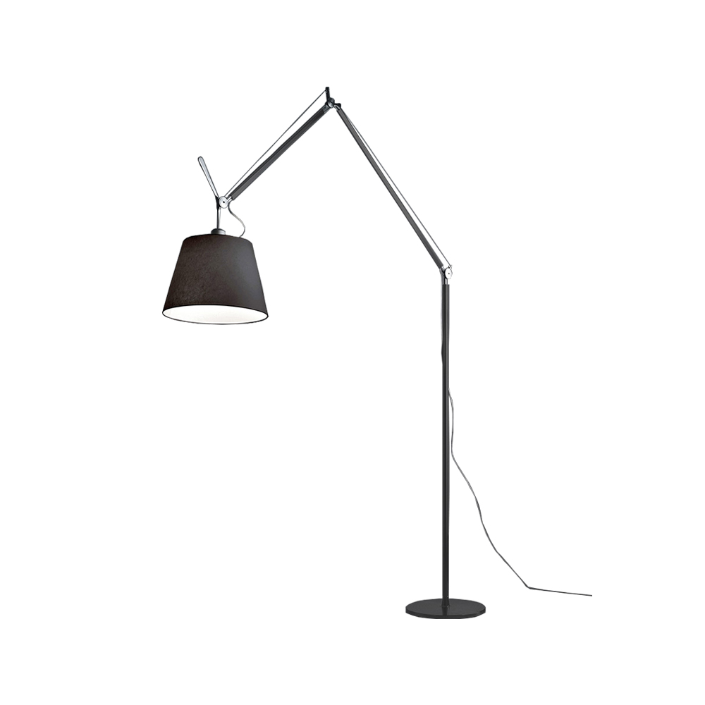 Tolomeo Mega golvlampa, Black-black Ø32 cm