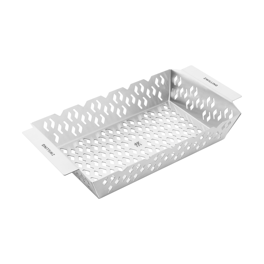 Zwilling BBQ+ rektangulär grillkorg 36x20 cm, Rostfritt stål