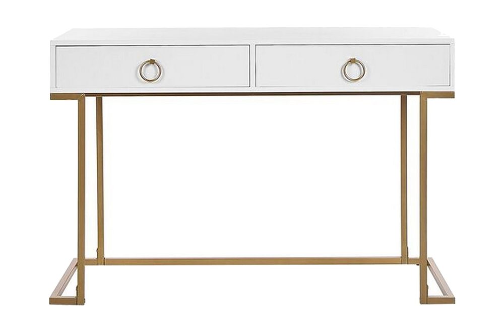 Konsolbord/skrivbord vit/guld WESTPORT