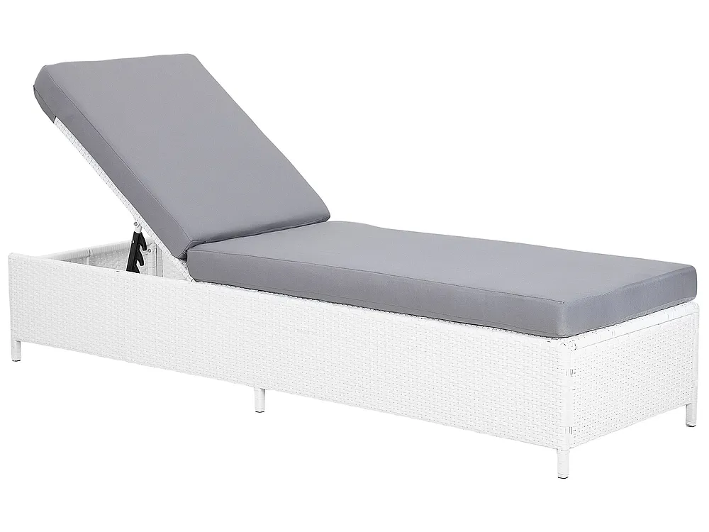 Solstol med dyna TURIN Konstrotting Vit