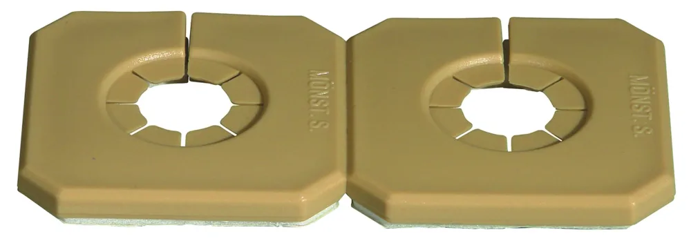 Purus Duo-Täck Täckbricka för dubbla rör, delbar, brun För rör dy. 15-22 mm