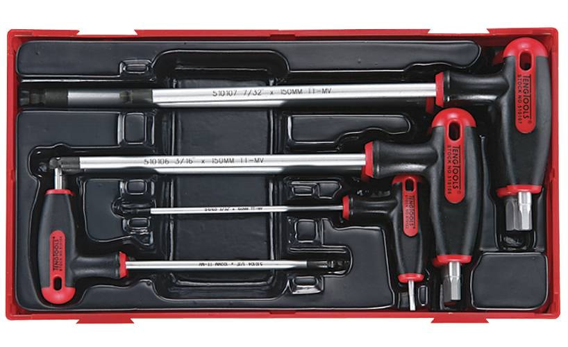 Teng Tools Insexnyckel i sats TTHEX7AF Tum 3/32-5/16 7 delar