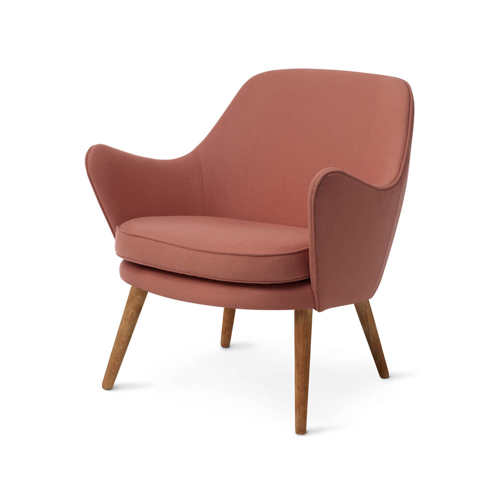 Dwell loungestol, Hero 511 blush-ben i rökt ek