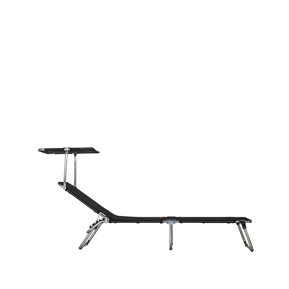 Amigo Top solsäng, Textaline black-aluminium-sunroof