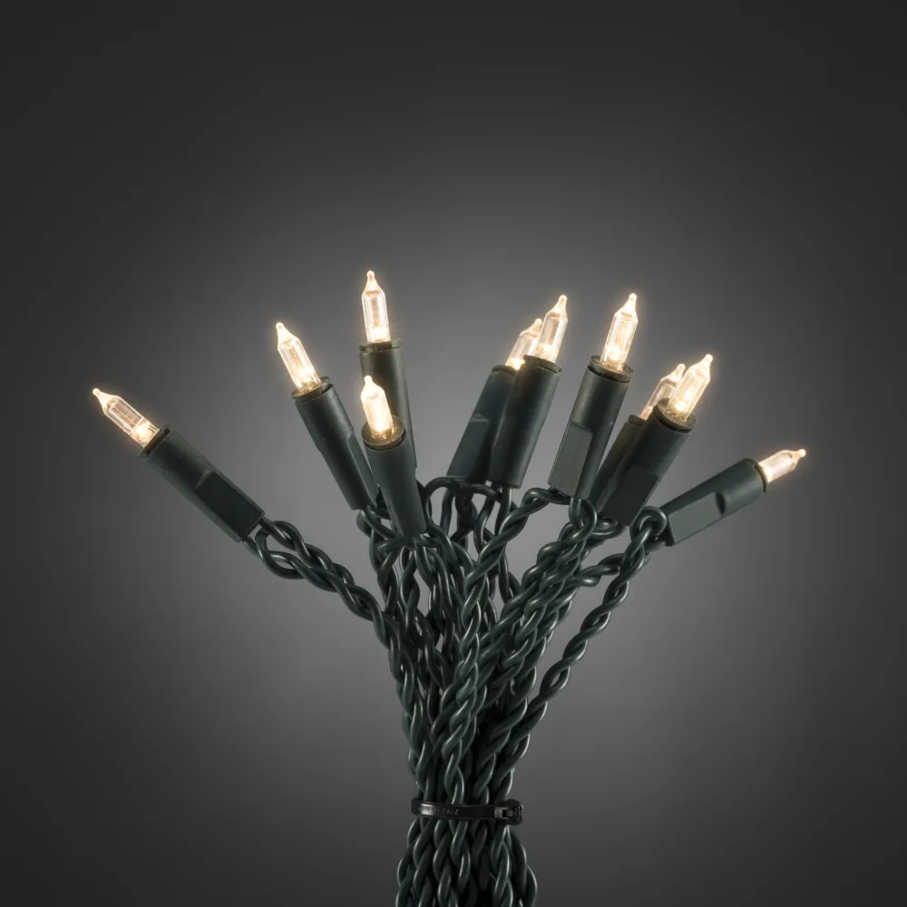 Konstsmide 6306-120 Ljusslinga varmvita LED, grön kabel 29.85 m