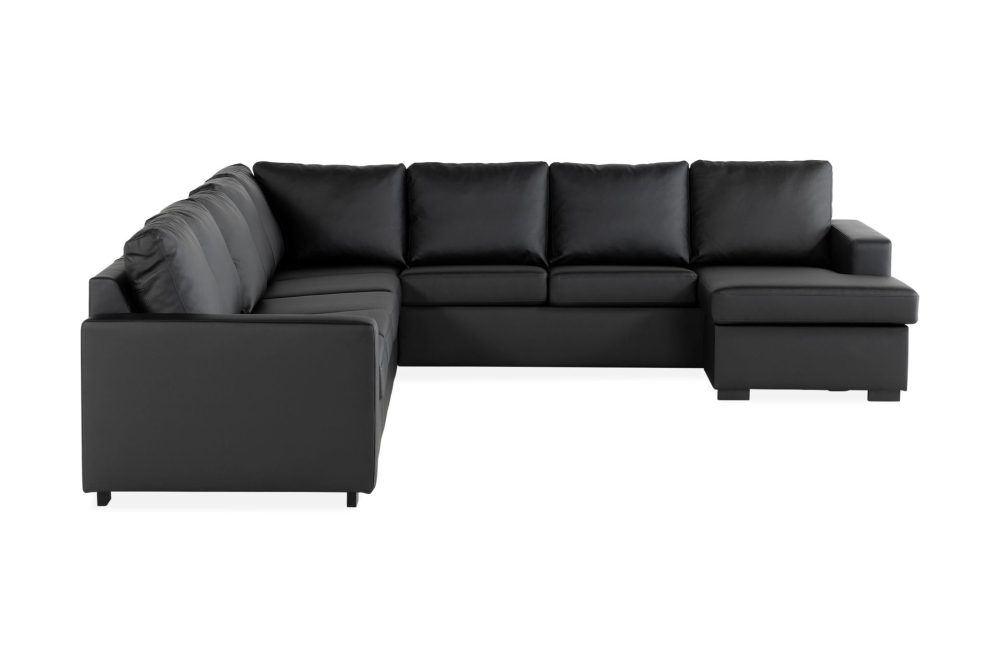 Crazy 7-sits Högervänd U-formad XX-Large Hörnsoffa med divan i Konstläder