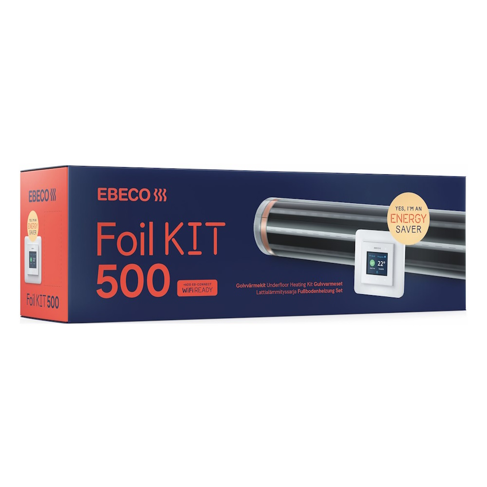 Golvvärmefolie Kit, Wi-Fi, Max 14m², EBECO 8961024