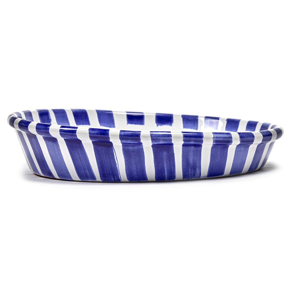 Table Nomade salladsskål L, Vit-blå