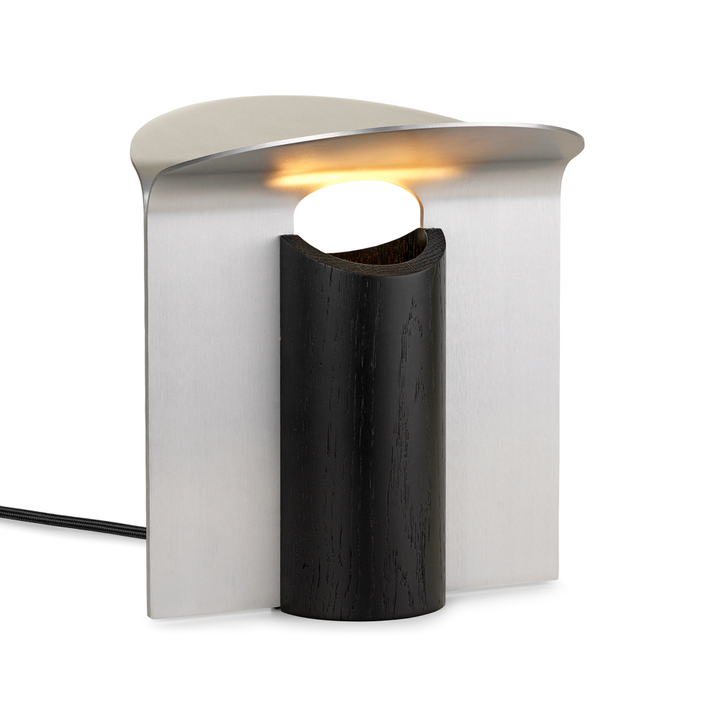 RF200 Petal bordslampa, Black oak-aluminium