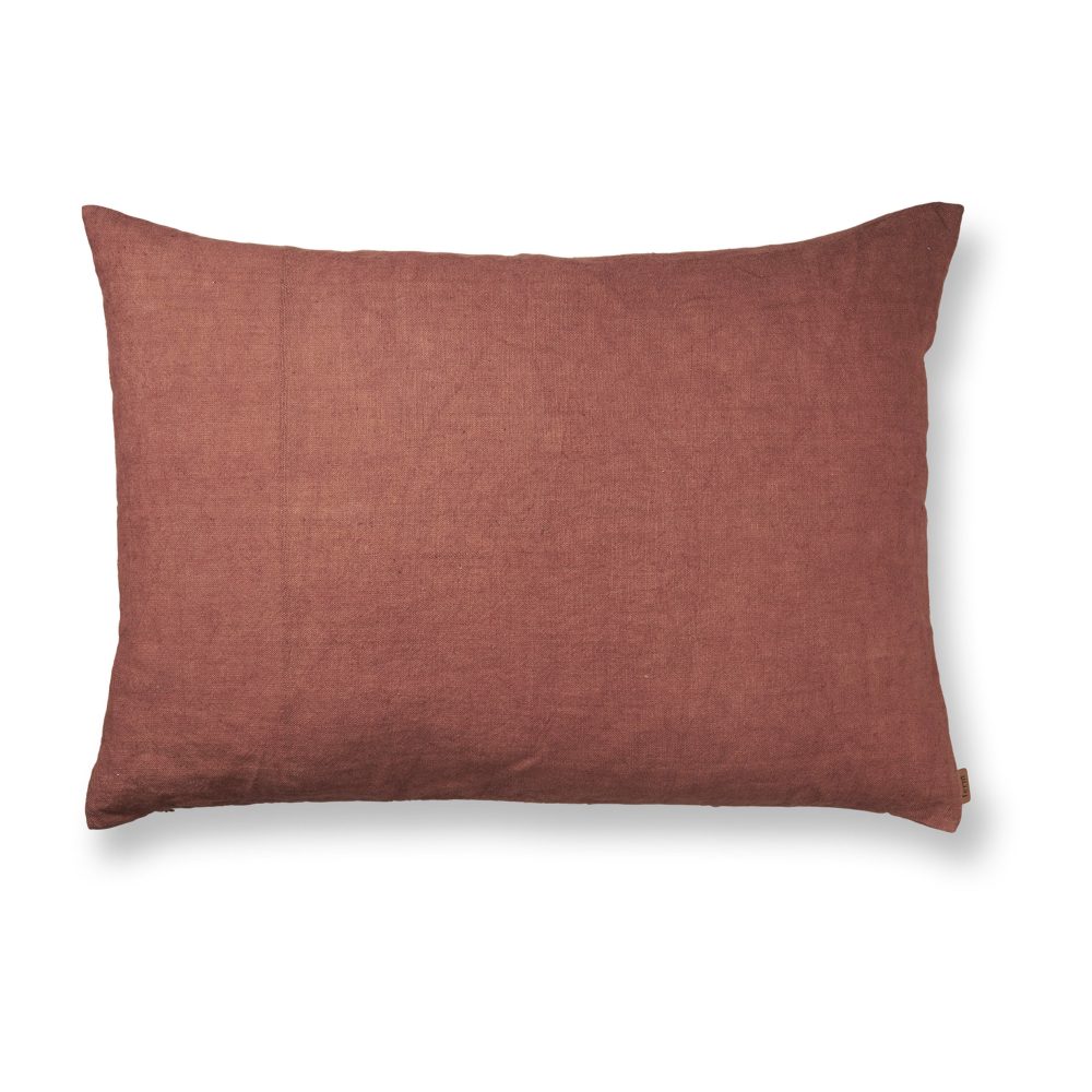 Heavy Linen kudde 60x80 cm, Berry Red