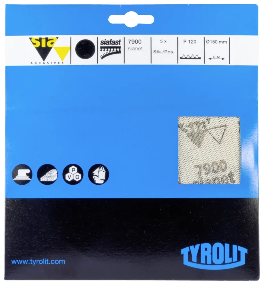 Tyrolit SIANET 7900 Slipnätsrondell 5-pack K180
