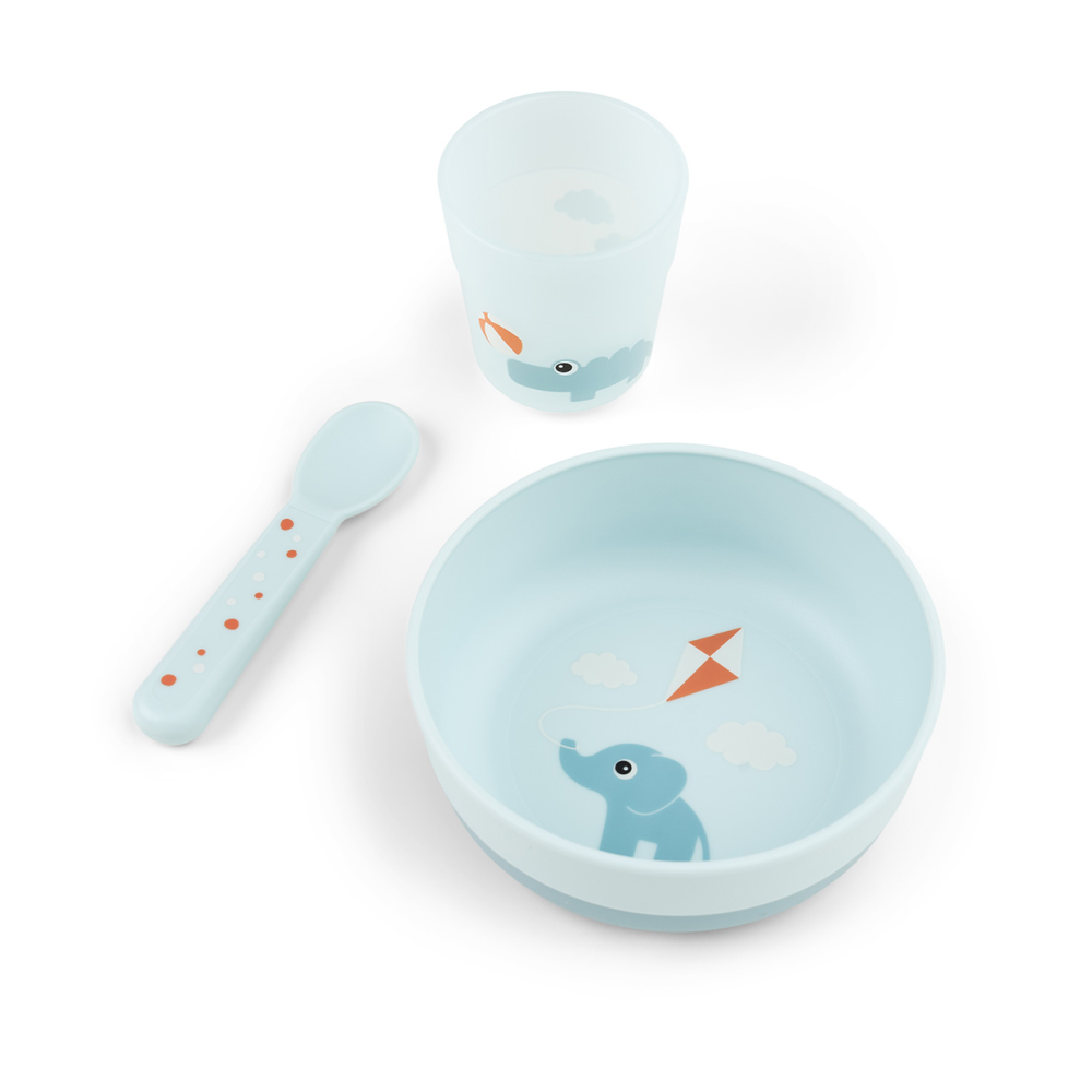 Playground foodie first meal servisset 3 delar, Blue