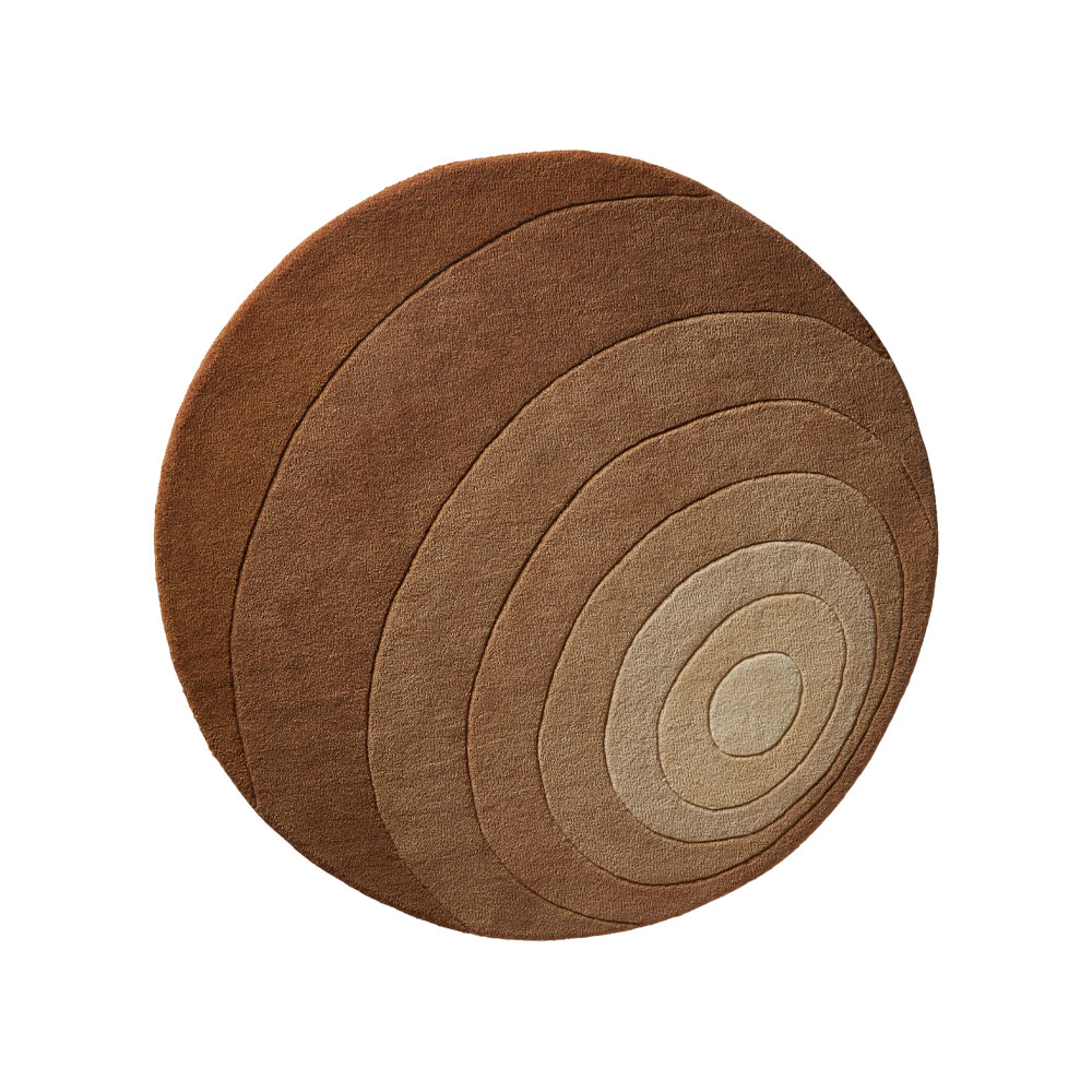 Luna matta rund, dark sand, 120 cm