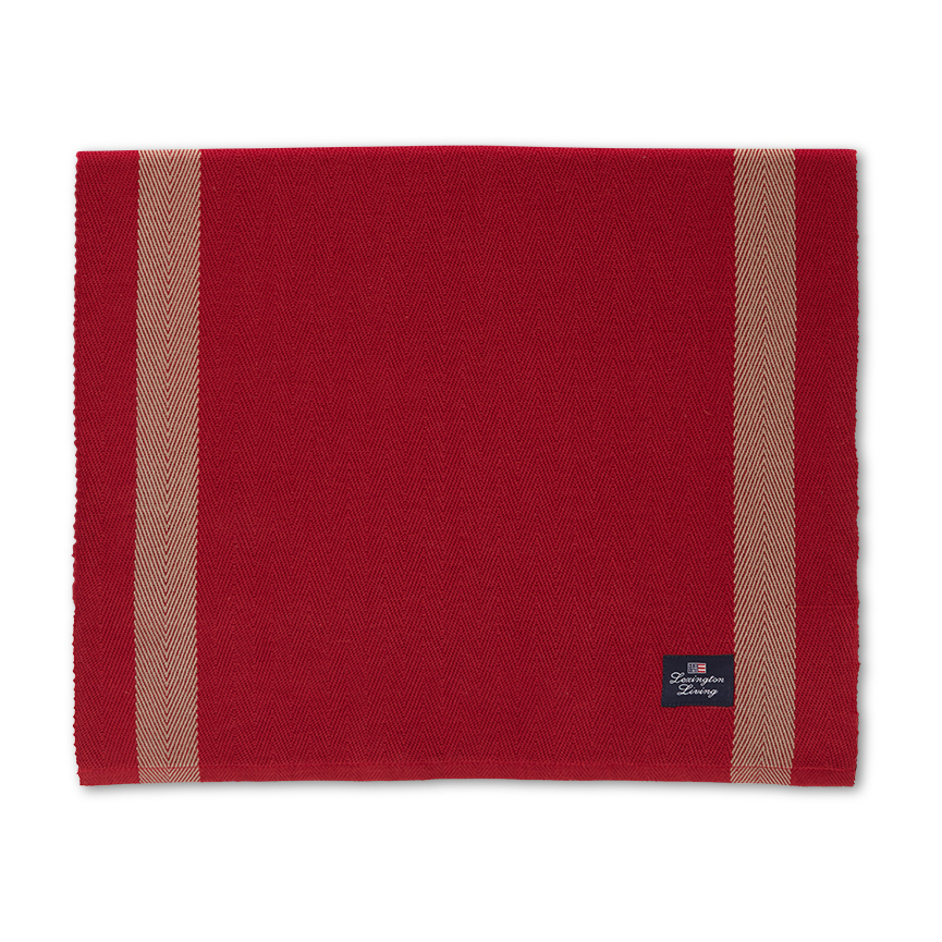 Herringbone with Stripes bordstablett 40x50 cm, Red-beige