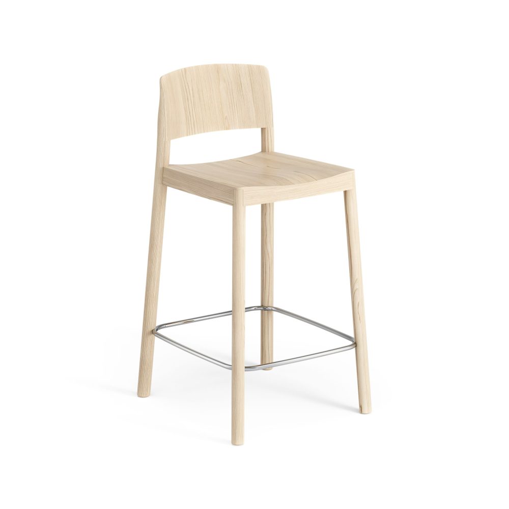 Grace barstol 63 cm, Ask lackad