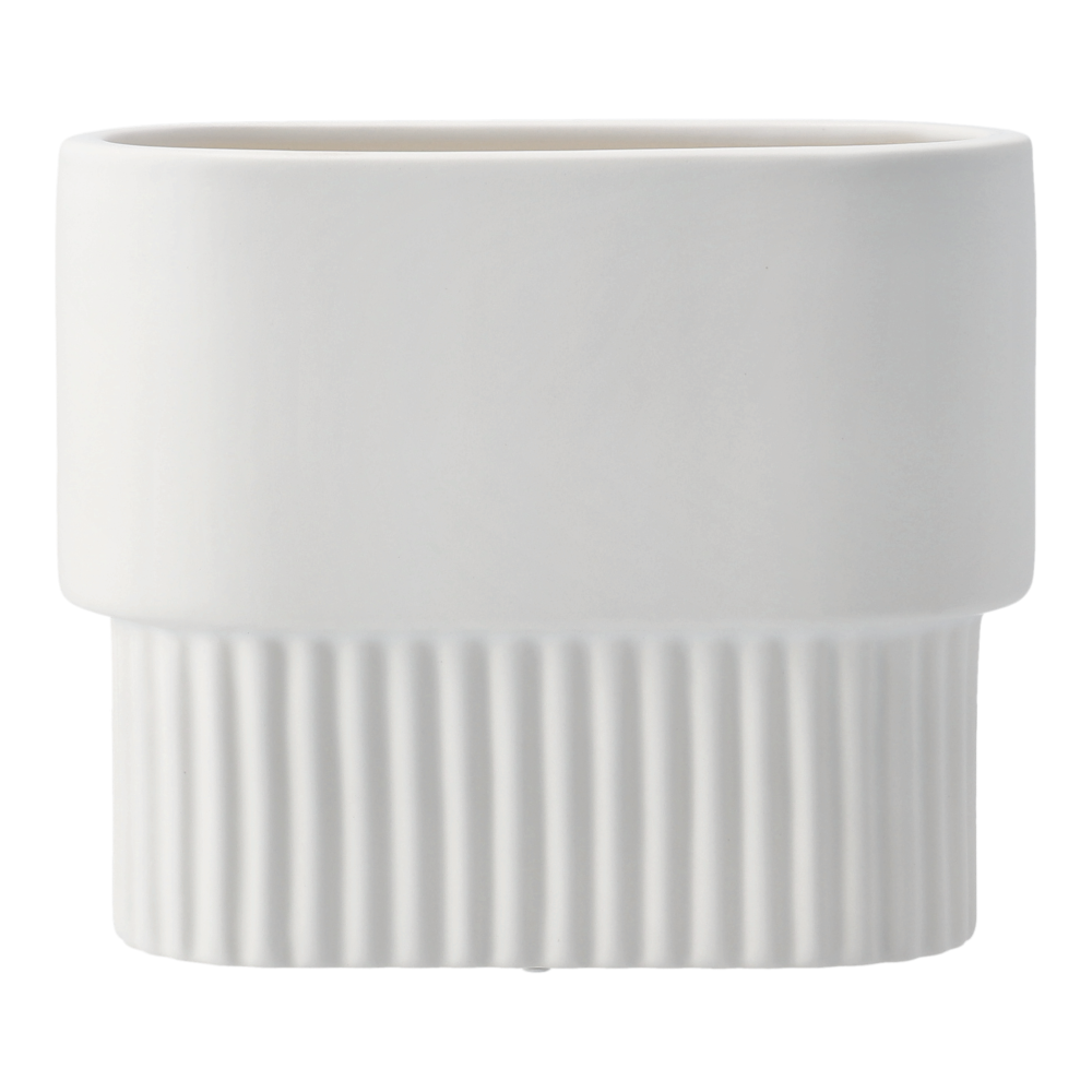 Front kruka oval låg, White