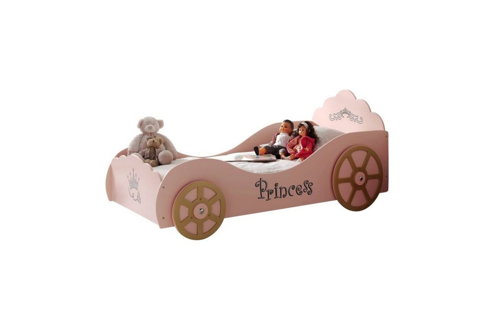 Säng Vipack Bil Princess Pinky 90x200 cm Vipack Pink
