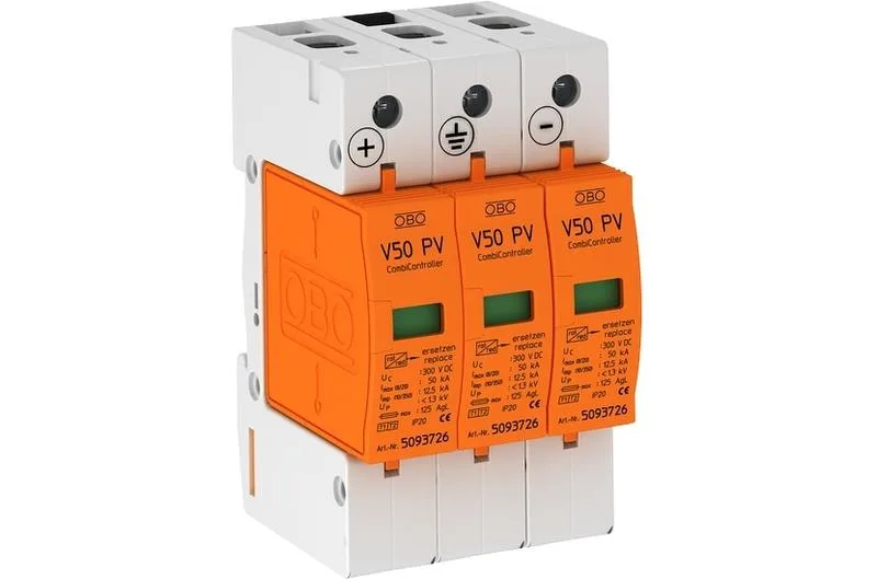 Obo Bettermann 5093623 Överspänningsskydd kombiskydd typ 1+2 Utan fjärrsignalering