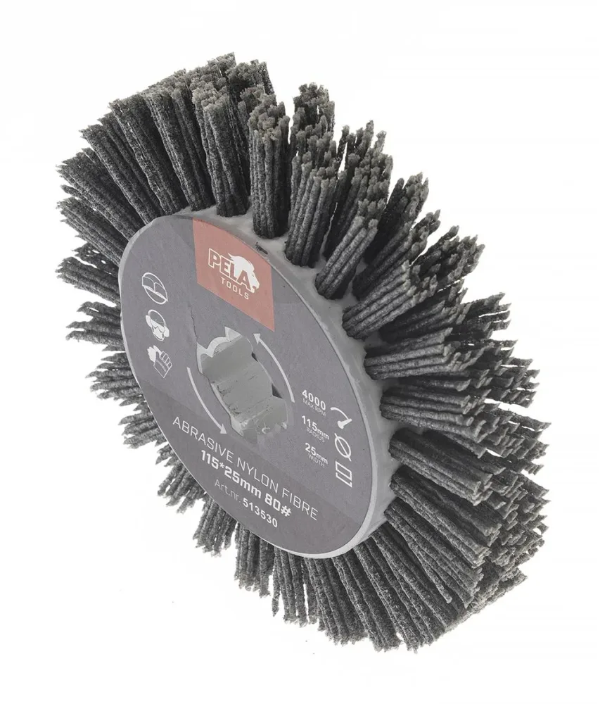 PELA 532489 Nylonfiberborste till PELA satineringsmaskin 509658 Ø115x100 mm