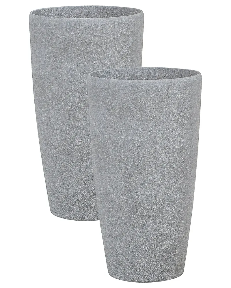 Set med 2 växtkrukor ABDERA 31 cm Grå