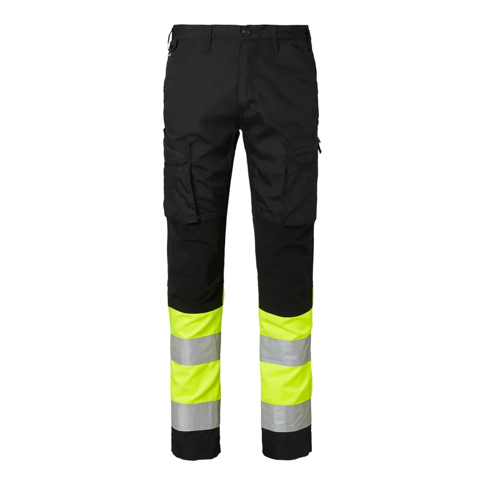 Top Swede 220 Arbetsbyxa varsel, svart/gul C54