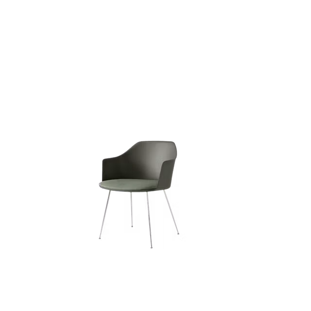Rely HW34 Matstol Med Armstöd Polstrad Sits Bronze Green/Krom/Canvas 0926