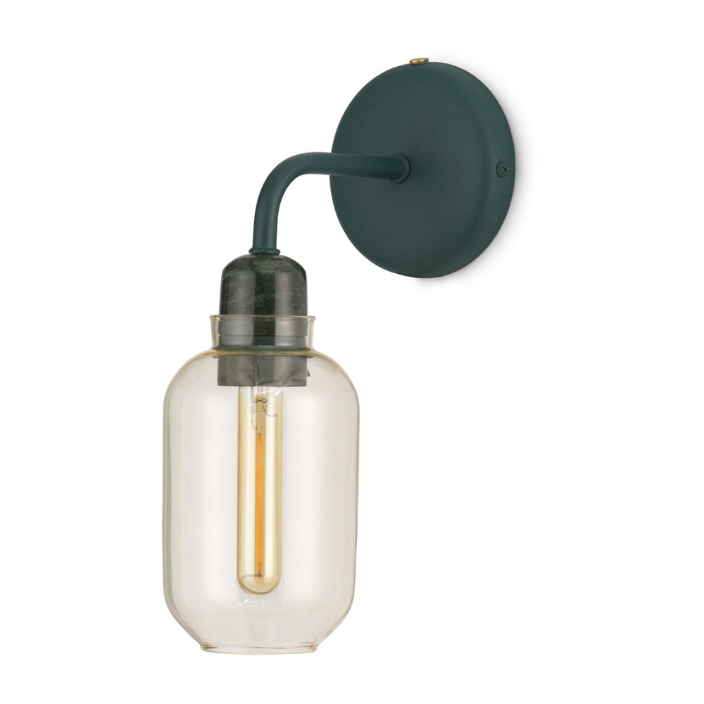 Amp vägglampa, Gold-green
