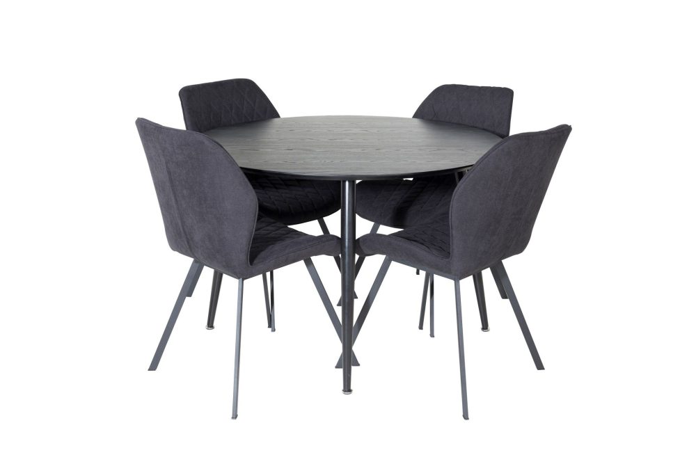 Dipp Matgrupp 115 cm Rund med 4 Gemma stolar