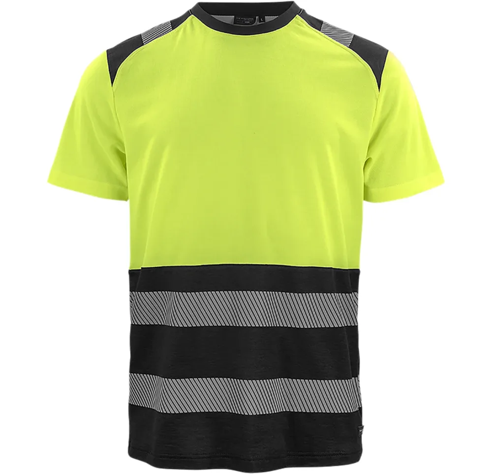 Texstar TS22 T-shirt gul/svart, klass 1 L