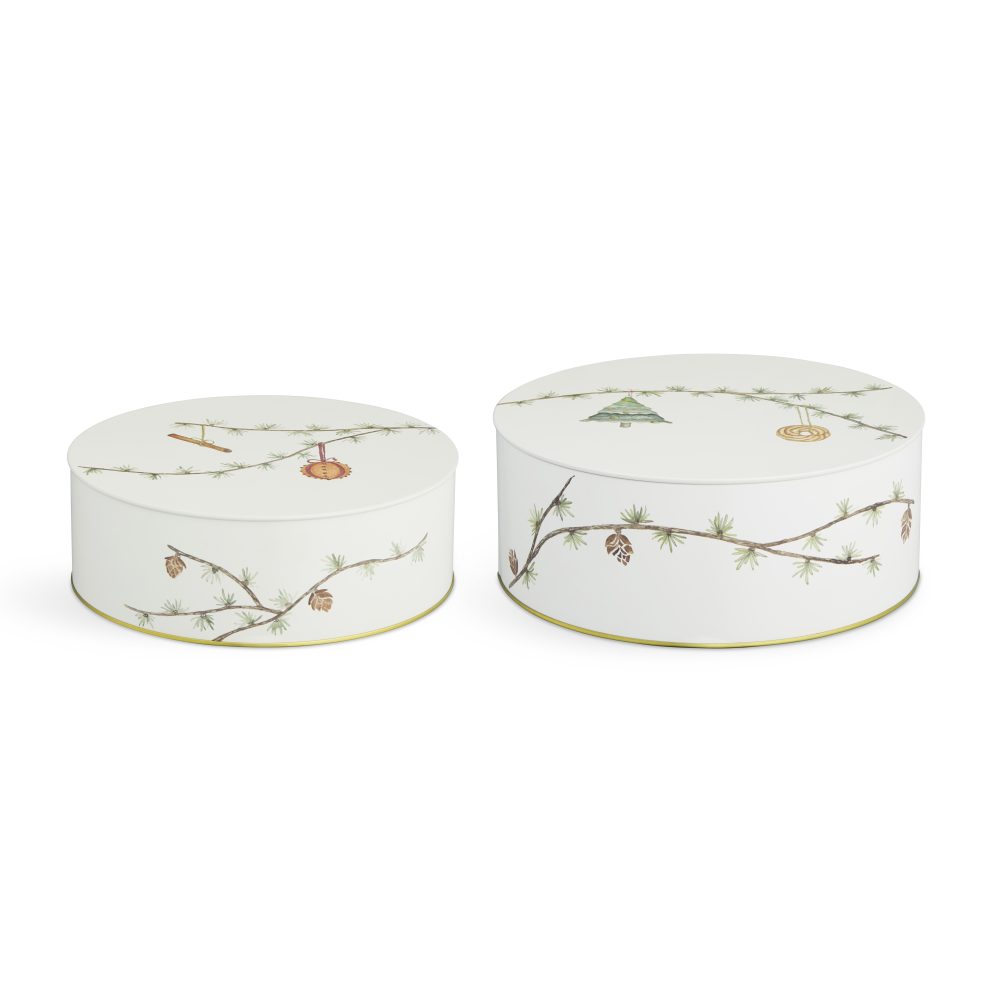 Hammershøi förvaringsburk Christmas 2-pack, Vit